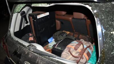 Car of MLA Uday Samant at Kothrud Police station after it was attacked at Katraj chowk in Pune on Tuesday. (HT PHOTO) Car of MLA Uday Samant at Kothrud Police station after it was attacked at Katraj chowk in Pune on Tuesday. (HT PHOTO)
