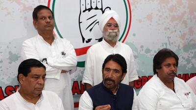 Jammu and Kashmir Pradesh Congress Committee chief Ghulam Ahmad Mir addresses a press conference in Jammu on Tuesday. (ANI Photo) Jammu and Kashmir Pradesh Congress Committee chief Ghulam Ahmad Mir addresses a press conference in Jammu on Tuesday. (ANI Photo)