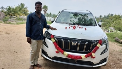 Anand Mahindra's reply to the man who bought the SUV after ten years of hard work has won many hearts online. (Twitter/@itsakdmk) Anand Mahindra's reply to the man who bought the SUV after ten years of hard work has won many hearts online. (Twitter/@itsakdmk)