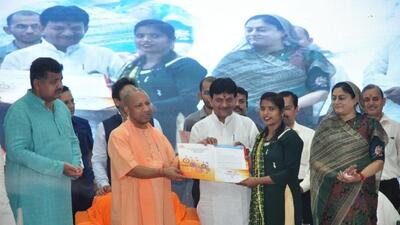 Uttar Pradesh chief minister Yogi Adityanath at a programme in Gorakhpur on Wednesday. (HT PHOTO) Uttar Pradesh chief minister Yogi Adityanath at a programme in Gorakhpur on Wednesday. (HT PHOTO)