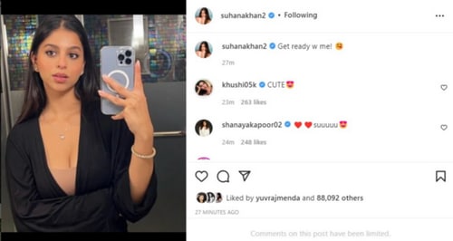 Suhana Khan shares new picture. Suhana Khan shares new picture.
