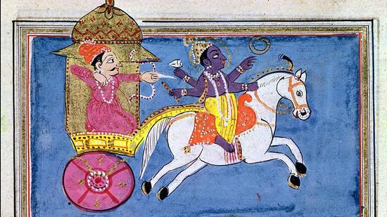 A 17th century illustration for the Mahabharata from the British Museum. (Print Collector/Getty Images)