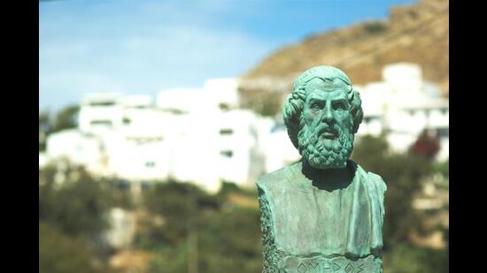 A bronze bust of Homer on the Greek island of Ios, where he is believed to be buried. (Shutterstock) A bronze bust of Homer on the Greek island of Ios, where he is believed to be buried. (Shutterstock)