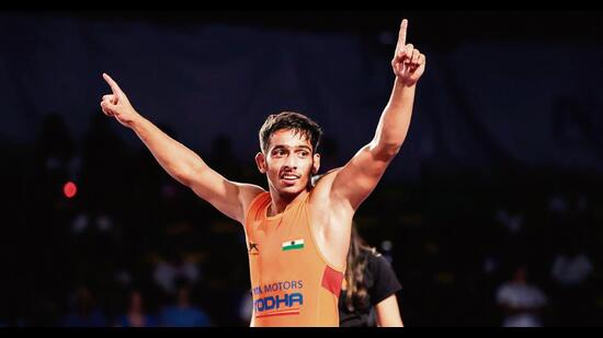 Wrestler Suraj Vashishth, 16, defeated Azerbaijan wrestler Faraim Mustafayev by 11-0 to clinch gold for India, after 32 years.