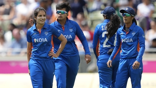 India vs Barbados Highlights Commonwealth Games 2022: Renuka Singh celebrates with teammates
