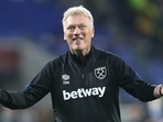 West Ham United manager David Moyes celebrates at the end of the match.&nbsp;
