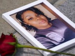 A photo of Breonna Taylor is seen among other photos of women who have lost their lives as a result of violence during the 2nd Annual Defend Black Women March in Black Lives Matter Plaza in Washington, DC. (AFP) A photo of Breonna Taylor is seen among other photos of women who have lost their lives as a result of violence during the 2nd Annual Defend Black Women March in Black Lives Matter Plaza in Washington, DC. (AFP)