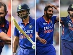 From Left: Mohammed Shami, Virat Kohli, Jasprit Bumrah and KL Rahul.&nbsp;