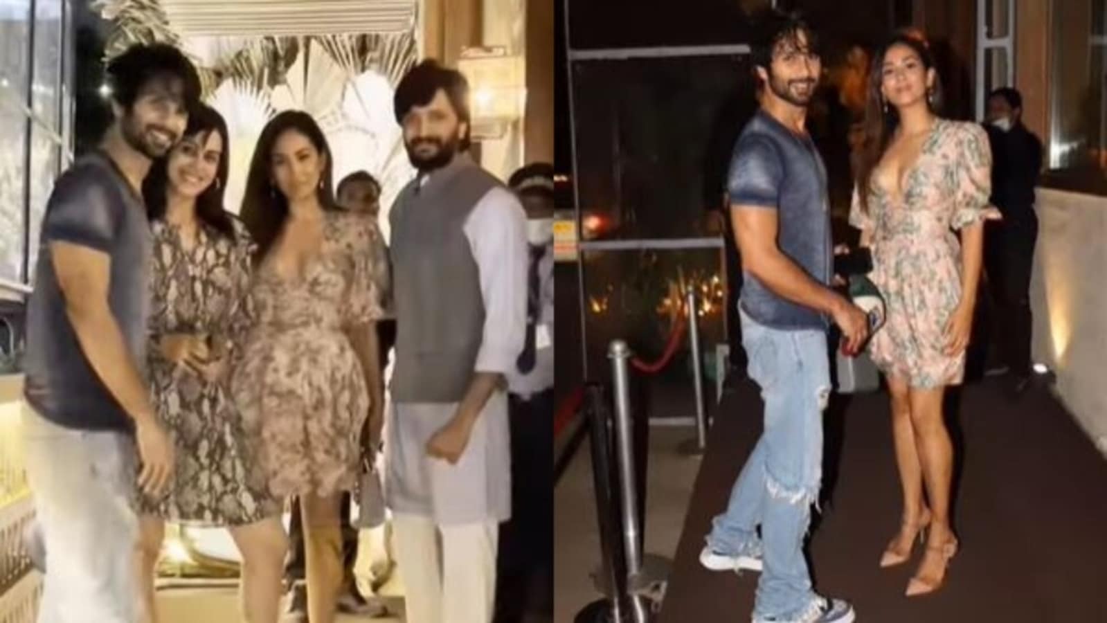 Shahid Kapoor Mira Rajput Pose For Pics With Riteish Deshmukh Genelia D Souza Bollywood