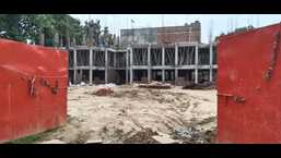 The houses under PMAY being constructed at the site in Lukerganj. (HT PHOTO)