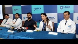 Dr Seema Wadhwa from Max Hospital discussing the launch of the surgical robot in Mohali on Thursday. (HT Photo)
