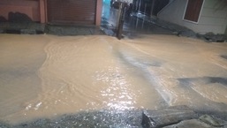 A flooded road in Bengaluru on Tuesday. (Image source: @Hogshead22/Twitter)