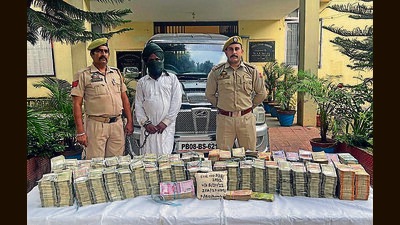 On seeing the police party, both of them ran towards the main road, while one was arrested, another was mowed down by a vehicle Udhampur district. (ANI) On seeing the police party, both of them ran towards the main road, while one was arrested, another was mowed down by a vehicle Udhampur district. (ANI)