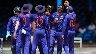 Team India players in action (AP) Team India players in action (AP)