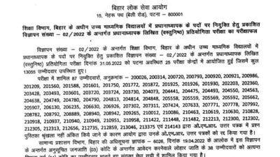 BPSC headmaster recruitment result: Interested candidates can download their results from the official website bpsc.bih.nic.in. (bpsc.bih.nic.in)