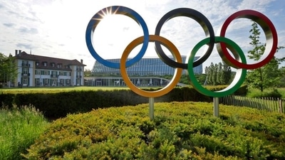 FILE PHOTO: The Olympic rings are pictured in front of the International Olympic Committee (IOC) headquarters in Lausanne, Switzerland, (REUTERS)