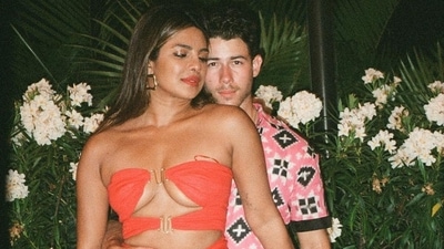 Priyanka Chopra and Nick Jonas in an unseen picture from her birthday. Priyanka Chopra and Nick Jonas in an unseen picture from her birthday.