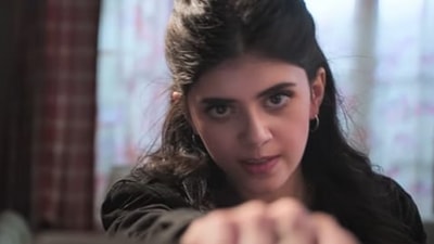 Sanjana Sanghi in a still from Rashtra Kavach OM.