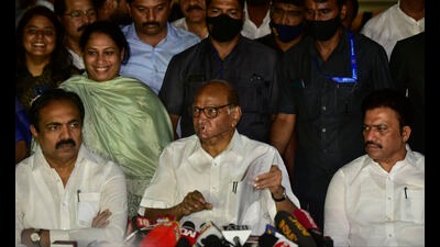 Pawar’s silence also led to speculation that NCP may join hands with the BJP (Anshuman Poyrekar/HT PHOTO) Pawar’s silence also led to speculation that NCP may join hands with the BJP (Anshuman Poyrekar/HT PHOTO)