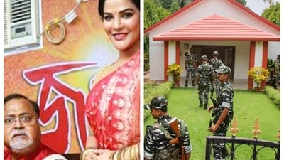 ED conducted raid at Partha-Arpita's Santiniketan farmhouse on Wednesday for over 7 hours. ED conducted raid at Partha-Arpita's Santiniketan farmhouse on Wednesday for over 7 hours. 
