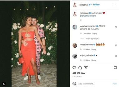Nick posted the photo on Thursday.