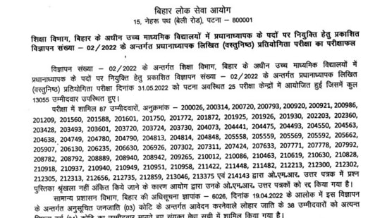 BPSC Headmaster Recruitment Result Announced At Bpsc.bih.nic.in ...