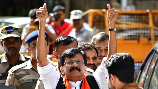 Shiv Sena MP Sanjay Raut was produced before the court on Thursday.&nbsp;
