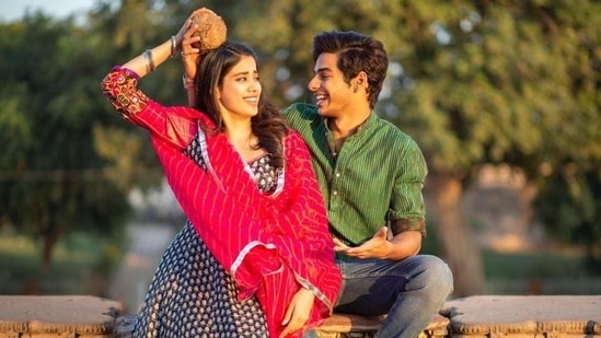 Janhvi Kapoor and Ishaan Khatter in a still from Dhadak. Janhvi was confident her debut film will perform well at the box office.