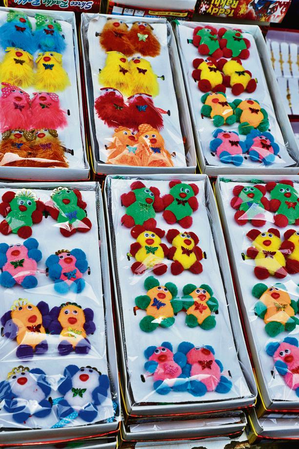 Rakhis for kids have fun elements to lure them. Price: ₹30 (per piece) and ₹190 (box of 12). (Photo: Shantanu Bhattacharya/HT) Rakhis for kids have fun elements to lure them. Price: ₹30 (per piece) and ₹190 (box of 12). (Photo: Shantanu Bhattacharya/HT)
