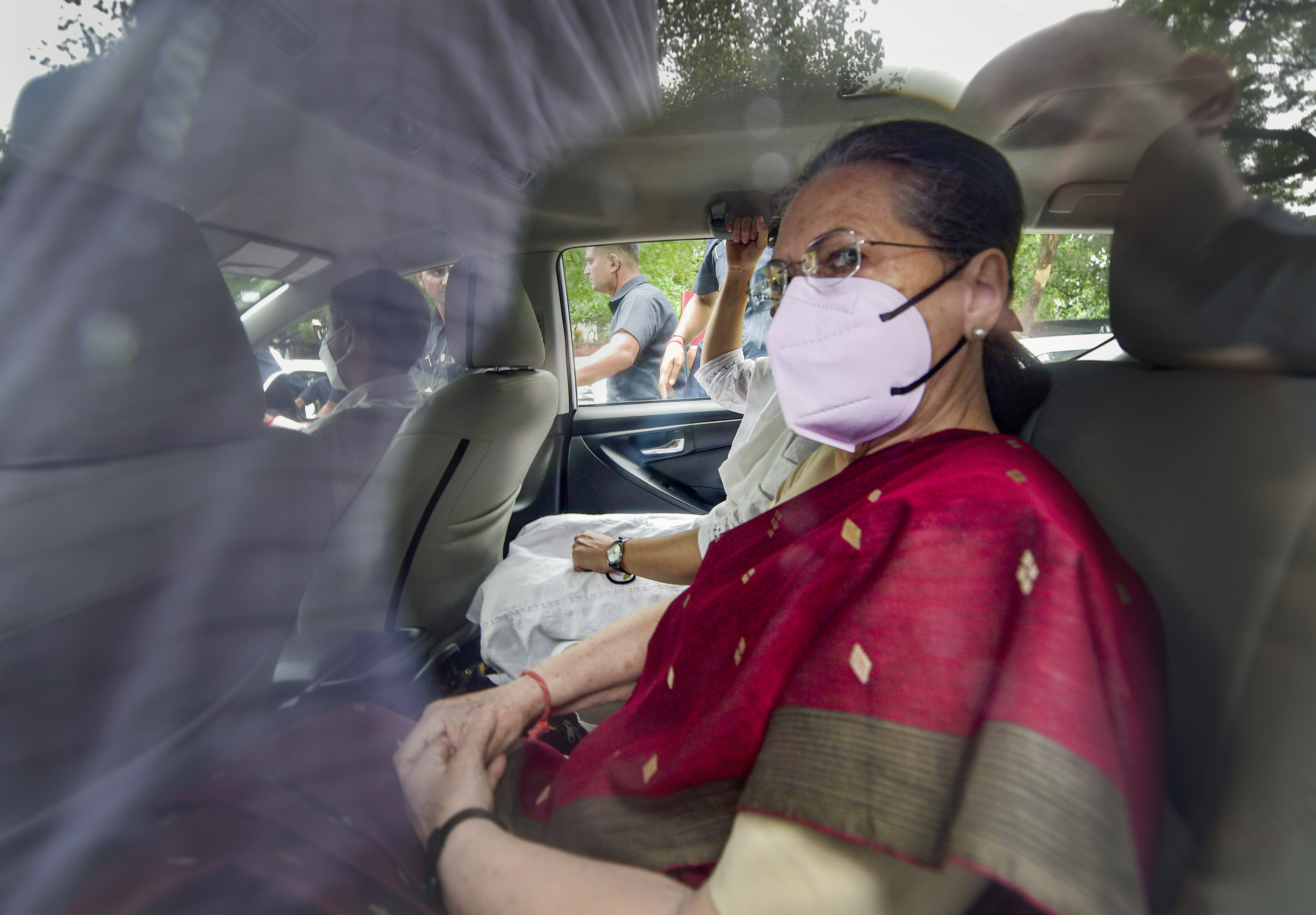 Congress chief Sonia Gandhi arrives to appear before the Enforcement Directorate for questioning in connection with the National Herald case. (PTI) Congress chief Sonia Gandhi arrives to appear before the Enforcement Directorate for questioning in connection with the National Herald case. (PTI)