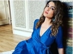 Raveena Tandon is on a spree of sharing fashion cues with her Instagram family. The actor, who is an absolute fashionista, keeps slaying fashion goals on a regular basis with snippets from her fashion diaries on her Instagram profile. From casuals to formals to ethnic ensembles, Raveena can deck up in anything and make it look better. For Friday, Raveena chose to go with blue.(Instagram/@officialraveenatandon)