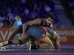India's Bajrang, (top)(AP)