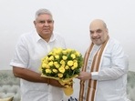 Dhankhar has been chosen as the BJP-led NDA's candidate for the upcoming vice-presidential elections. (Amit Shah/Twitter) Dhankhar has been chosen as the BJP-led NDA's candidate for the upcoming vice-presidential elections. (Amit Shah/Twitter)