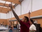 Neymar shows off insane skill in basketball court.