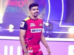 Pawan Sehrawat in action at PKL.