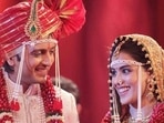 Riteish Deshmukh, Genelia D’Souza at their wedding. Riteish Deshmukh, Genelia D’Souza at their wedding.
