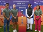 Anurag Thakur and Sunil Chhetri release the ticket for the Under-17 World Cup. Anurag Thakur and Sunil Chhetri release the ticket for the Under-17 World Cup. 