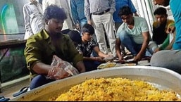Food being packed to be distributed as Tabarrukh or sacred offering among the mourners during Muharram. (HT File Photo)
