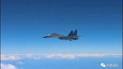 An Air Force aircraft under the Eastern Theatre Command of China’s People’s Liberation Army (PLA) takes part in military exercises in the waters around Taiwan. (REUTERS) An Air Force aircraft under the Eastern Theatre Command of China’s People’s Liberation Army (PLA) takes part in military exercises in the waters around Taiwan. (REUTERS)