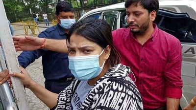Arpita Mukherjee, accused in an alleged teacher recruiting scam. (ANI file) Arpita Mukherjee, accused in an alleged teacher recruiting scam. (ANI file)