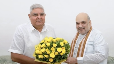 Dhankhar has been chosen as the BJP-led NDA's candidate for the upcoming vice-presidential elections. (Amit Shah/Twitter) Dhankhar has been chosen as the BJP-led NDA's candidate for the upcoming vice-presidential elections. (Amit Shah/Twitter)