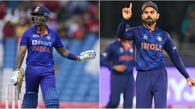 Suryakumar Yadav (L) and Virat Kohli Suryakumar Yadav (L) and Virat Kohli