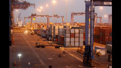 The container terminal at Mundra Port in the western Indian state of Gujarat. (REUTERS/FILE) The container terminal at Mundra Port in the western Indian state of Gujarat. (REUTERS/FILE)