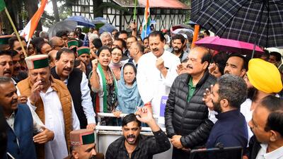 Himachal Pradesh Congress Committee president Pratibha Singh said the Modi government was leaving no stone unturned to suppress the voice of the opposition. (Deepak Sansta / HT) Himachal Pradesh Congress Committee president Pratibha Singh said the Modi government was leaving no stone unturned to suppress the voice of the opposition. (Deepak Sansta / HT)