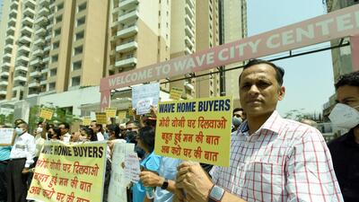 n July 2018, the Wave City Centre homebuyers’ association filed a petition against Wave Megacity Centre Private Limited seeking relief and compensation. (HT photo) n July 2018, the Wave City Centre homebuyers’ association filed a petition against Wave Megacity Centre Private Limited seeking relief and compensation. (HT photo)