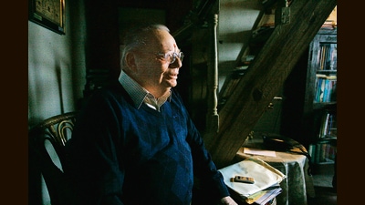 Ruskin Bond clicked at his Landour home. (Javeed Shah/Mint file photo) Ruskin Bond clicked at his Landour home. (Javeed Shah/Mint file photo)