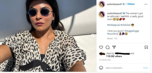 Sushmita shared throwback pictures of herself.