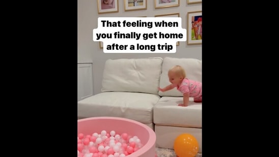 The image, taken from the viral Instagram video, shows the energetic little girl.(Instagram/@kimmy.houghton)