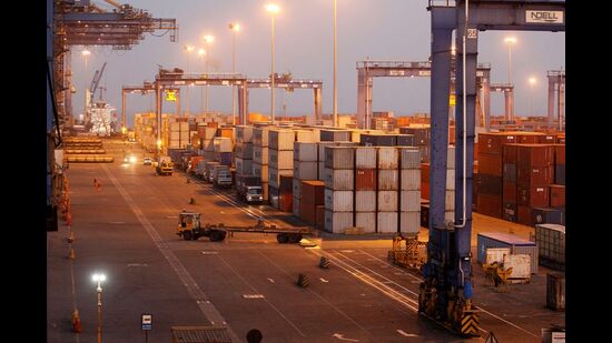 The container terminal at Mundra Port in the western Indian state of Gujarat. (REUTERS/FILE)