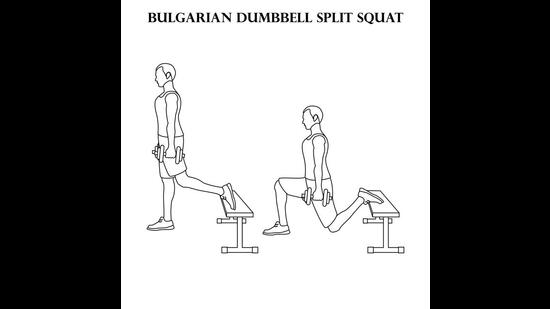 The Bulgarian Split Squat actively targets the cardio vascular system along with overloading the muscular system (Shutterstock) The Bulgarian Split Squat actively targets the cardio vascular system along with overloading the muscular system (Shutterstock)